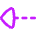 Triangle Arrow Dashed Left Icon from Flex Neon Set