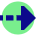 Triangle Arrow Dashed Right Icon from Sharp Pop Set