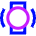 Watch Vibration Icon from Sharp Neon Set