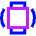 Watch Vibration Square Icon from Sharp Neon Set