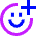 Smiley Add Reaction Icon from Sharp Neon Set
