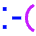 Smiley Emoticon Sad Icon from Sharp Neon Set