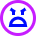 Smiley Extremely Dissatisfied Icon from Sharp Neon Set