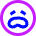 Smiley Frustrated Icon from Sharp Neon Set
