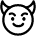Emoji Smiley Face Horns Demon