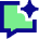 Ai Chat Spark Icon from Sharp Pop Set