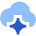 Ai Cloud Spark Icon from Sharp Flat Set