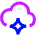 Ai Cloud Spark Icon from Sharp Neon Set