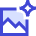Ai Generate Landscape Image Spark Icon from Sharp Duo Set