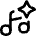 Ai Generate Music Spark Icon from Flex Line Set