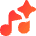 Ai Generate Music Spark Icon from Flex Gradient Set