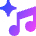 Ai Generate Music Spark Icon from Sharp Gradient Set