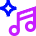 Ai Generate Music Spark Icon from Sharp Neon Set