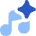 Ai Generate Music Spark Icon from Flex Flat Set