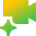 Ai Generate Video Camera Spark Icon from Sharp Gradient Set
