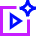 Ai Generate Video Spark Icon from Sharp Neon Set