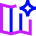 Ai Map Generating Spark Icon from Sharp Neon Set