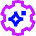 Ai Settings Gear Icon from Sharp Neon Set