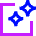 Ai Smart Assistant Square Icon from Sharp Neon Set