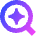 Ai Upscale Spark Icon from Sharp Gradient Set