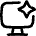 Computer Ai Spark Icon from Flex Line Set
