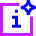 Generate Insight Square Icon from Sharp Neon Set