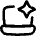 Laptop Ai Spark Icon from Flex Line Set