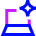 Laptop Ai Spark Icon from Sharp Neon Set