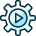 Cog Play 1 icon - Free transparent PNG, SVG. No Sign up needed.