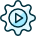 Cog Play icon - Free transparent PNG, SVG. No Sign up needed.