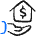 Real Estate Insurance Dollar Hand House