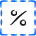 Discount Percent Square Dash