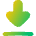 Arrow Outline Download Icon from Flex Gradient Set