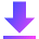 Arrow Outline Download Icon from Sharp Gradient Set