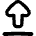 Arrow Outline Upload Icon from Flex Remix Set