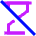 Hourglass Disabled Icon from Sharp Neon Set