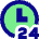 Time 24 Hours Icon from Sharp Pop Set