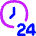 Time 24 Hours Icon from Flex Neon Set