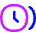 Time Clock Multiple Timezone Icon from Flex Neon Set