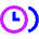 Time Clock Multiple Timezone Icon from Sharp Neon Set