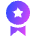 Medal Badge Star Icon from Sharp Gradient Set