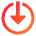Arrow Download Receive Icon from Sharp Gradient Set