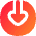 Arrow Download Receive Icon from Flex Gradient Set