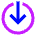 Arrow Download Receive Icon from Sharp Neon Set