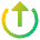 Arrow Upload Send Icon from Sharp Gradient Set