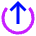 Arrow Upload Send Icon from Sharp Neon Set
