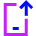 Upload Phone Mobile Icon from Sharp Neon Set