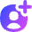 Account Circle Add Icon from Flex Gradient Set
