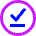 Check Download Done Circle Offline Icon from Sharp Neon Set
