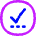 Check Preliminary Steps Circle Icon from Flex Neon Set